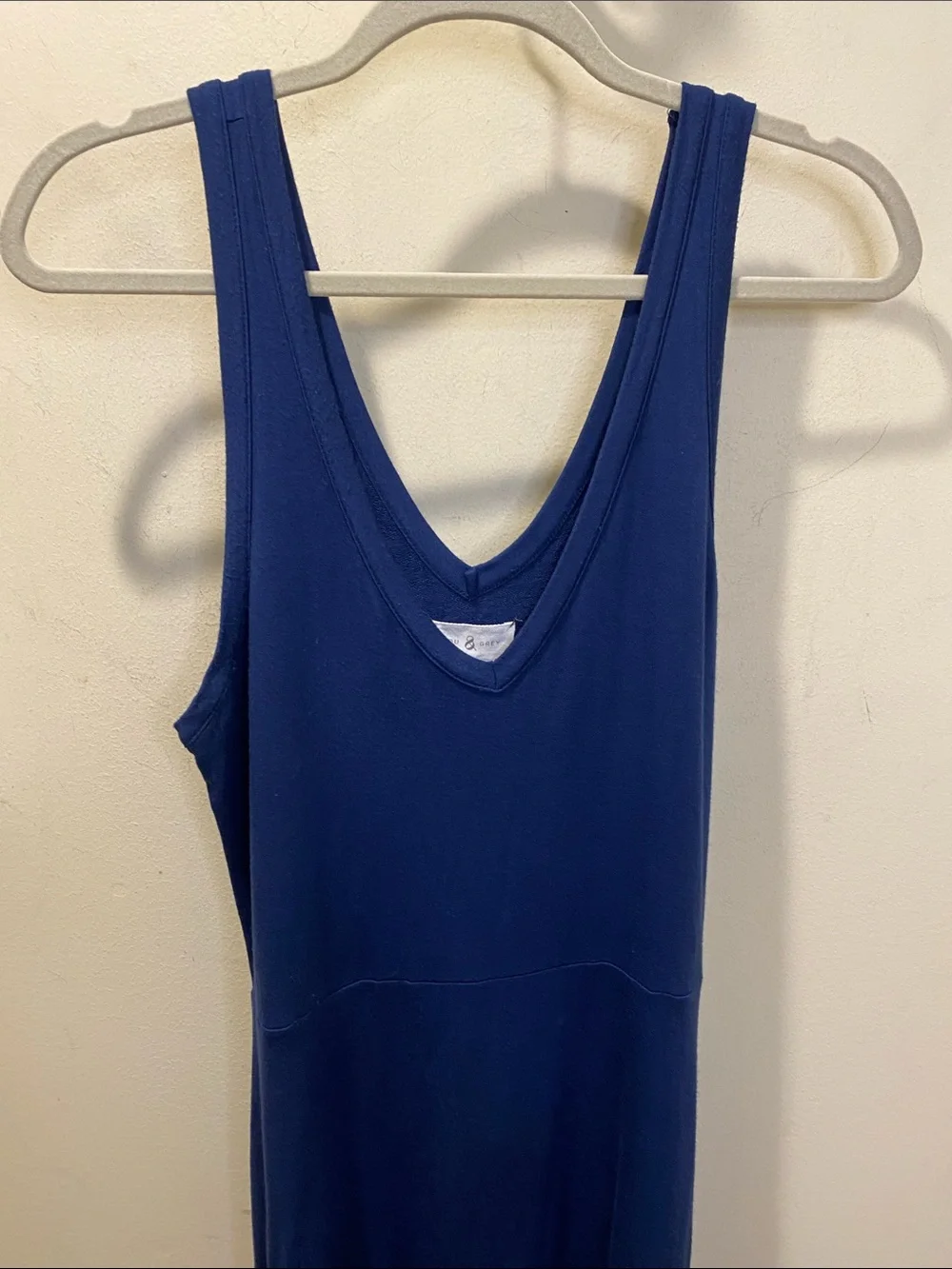 LOU & GREY Blue Sleeveless V Neck Maxi Dress Size M